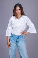 WHITE SHORT TOP ELASTIC