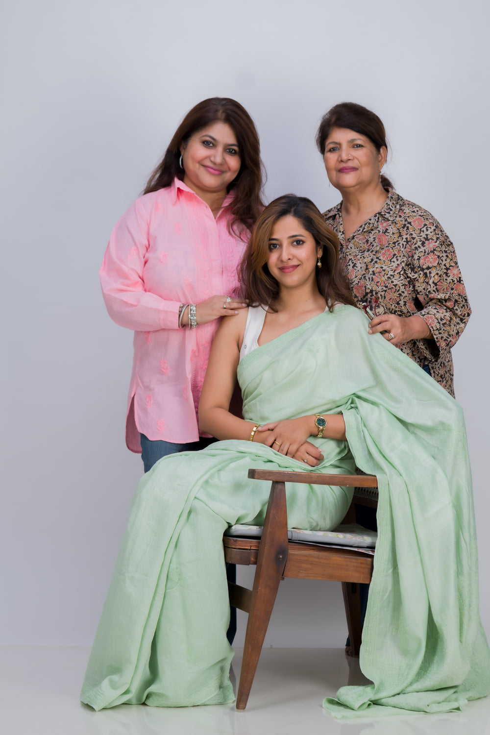 COTTONCHIKANKARI COLLAR SHIRT (FULL SLEEVES)
