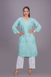 CHANDERI LONG KURTA