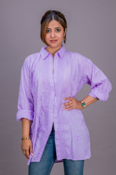 PURPLE COTTON SHIRT