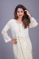 PRINTED LONG GATHERED