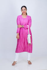 CHANDERI LONG KURTA OMBRE
