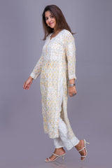 PRINTED LONG GATHERED