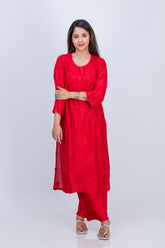 MUSLIN KURTA SET (SAME THREAD)
