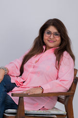 COTTONCHIKANKARI COLLAR SHIRT (FULL SLEEVES)