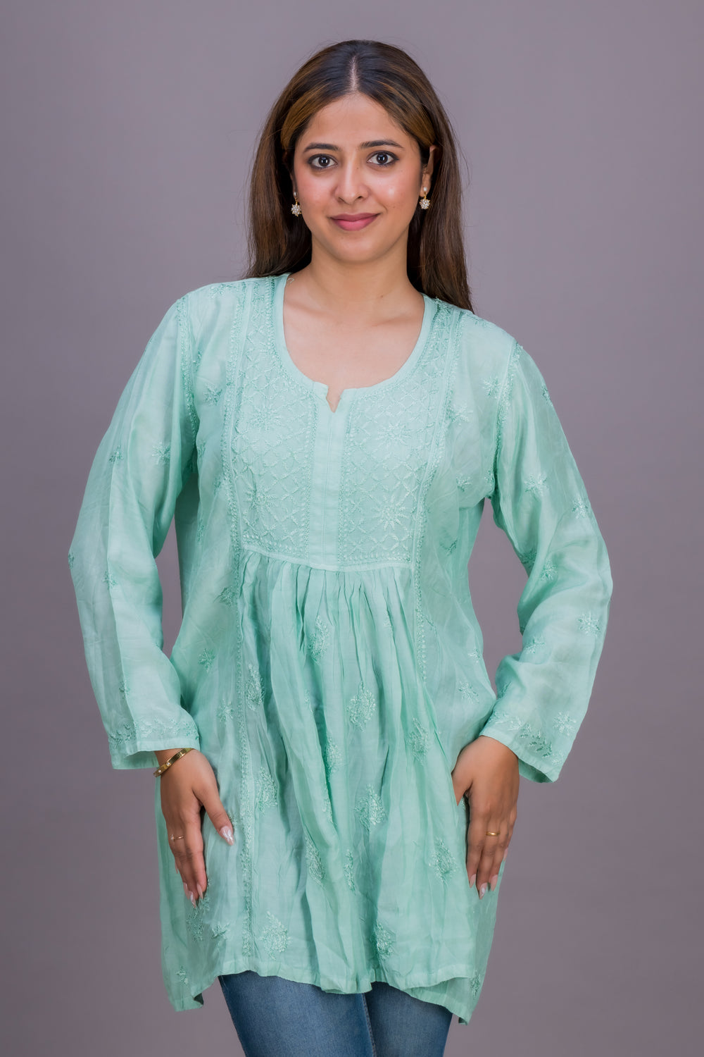MUSLIN SHORT GATHERED STYLE