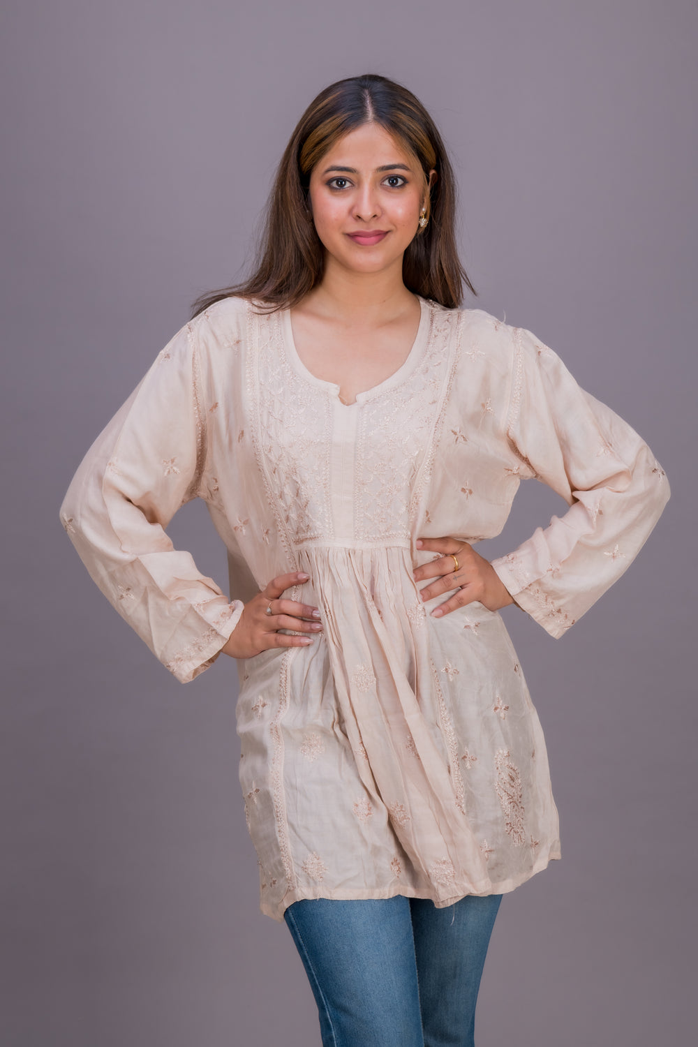 MUSLIN SHORT GATHERED STYLE
