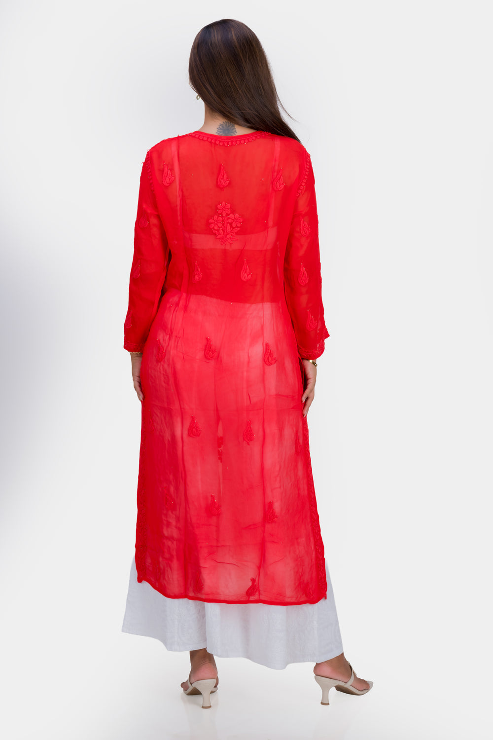 GEORGETTE LONG KURTA (MUKAISH)