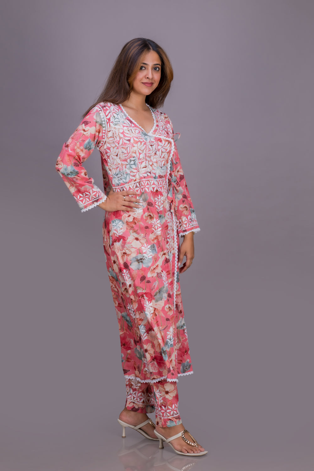 A-LINE ANGARKHA SET (FLORAL)