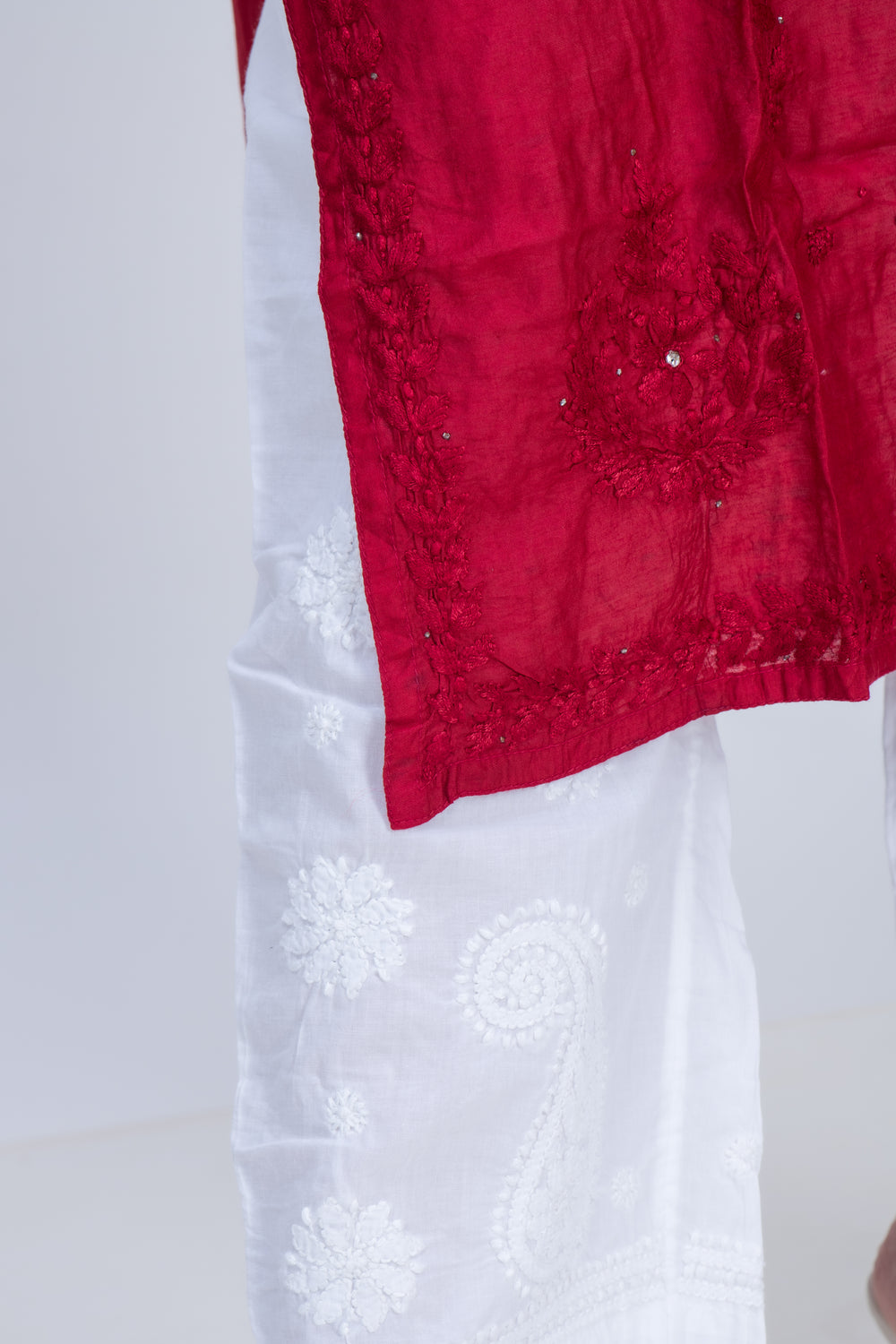 CHANDERI MUKAISH LONG KURTA
