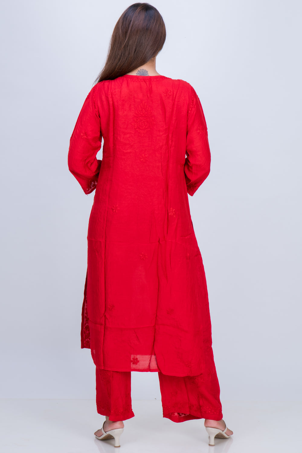 MUSLIN KURTA SET (SAME THREAD)