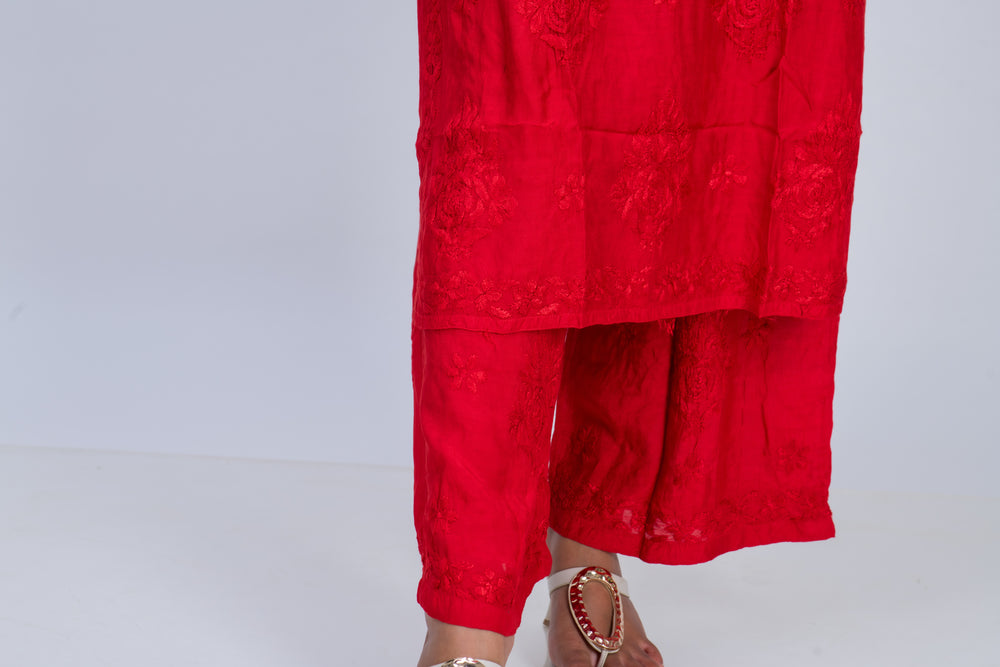 MUSLIN KURTA SET (SAME THREAD)