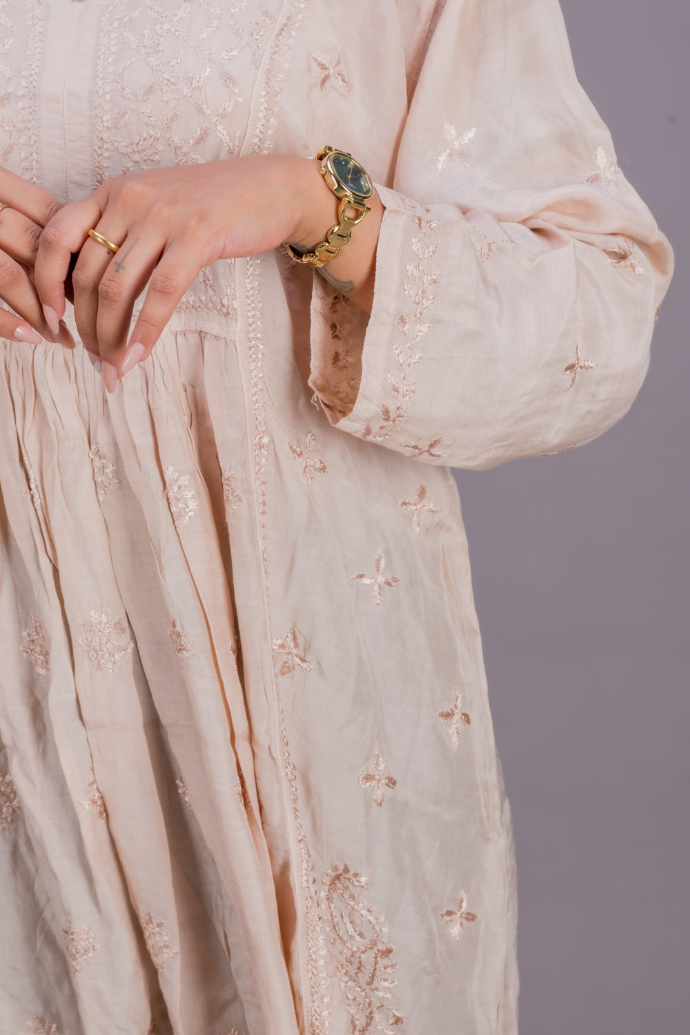 MUSLIN SHORT GATHERED STYLE