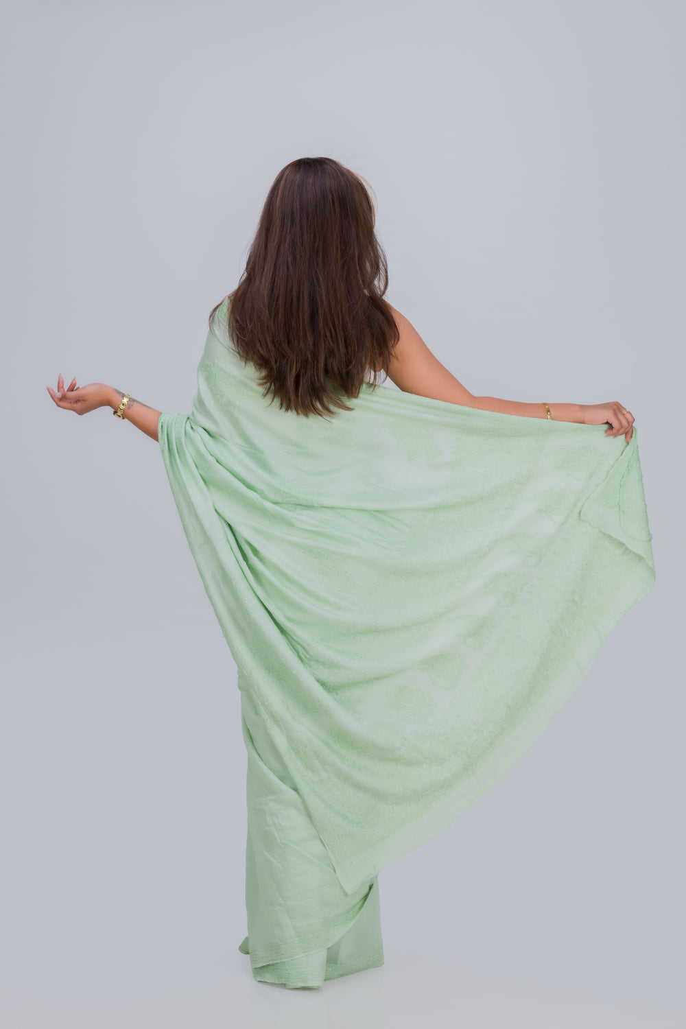 MUL CHANDERI SAREE (SAME THREAD)