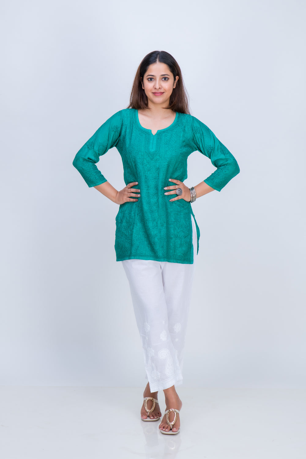 MODAL CHIKANKARI PANT
