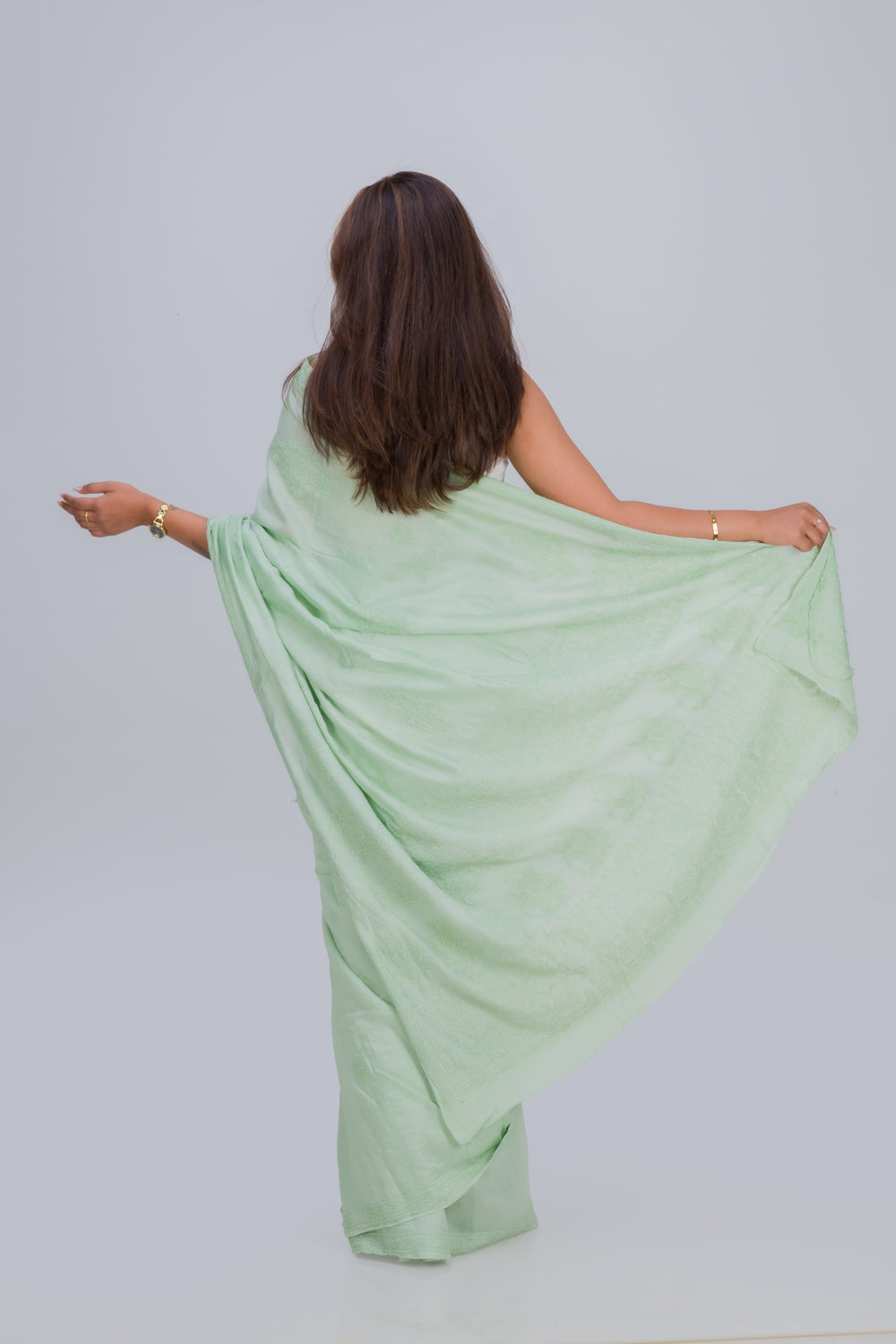 MUL CHANDERI SAREE (SAME THREAD)
