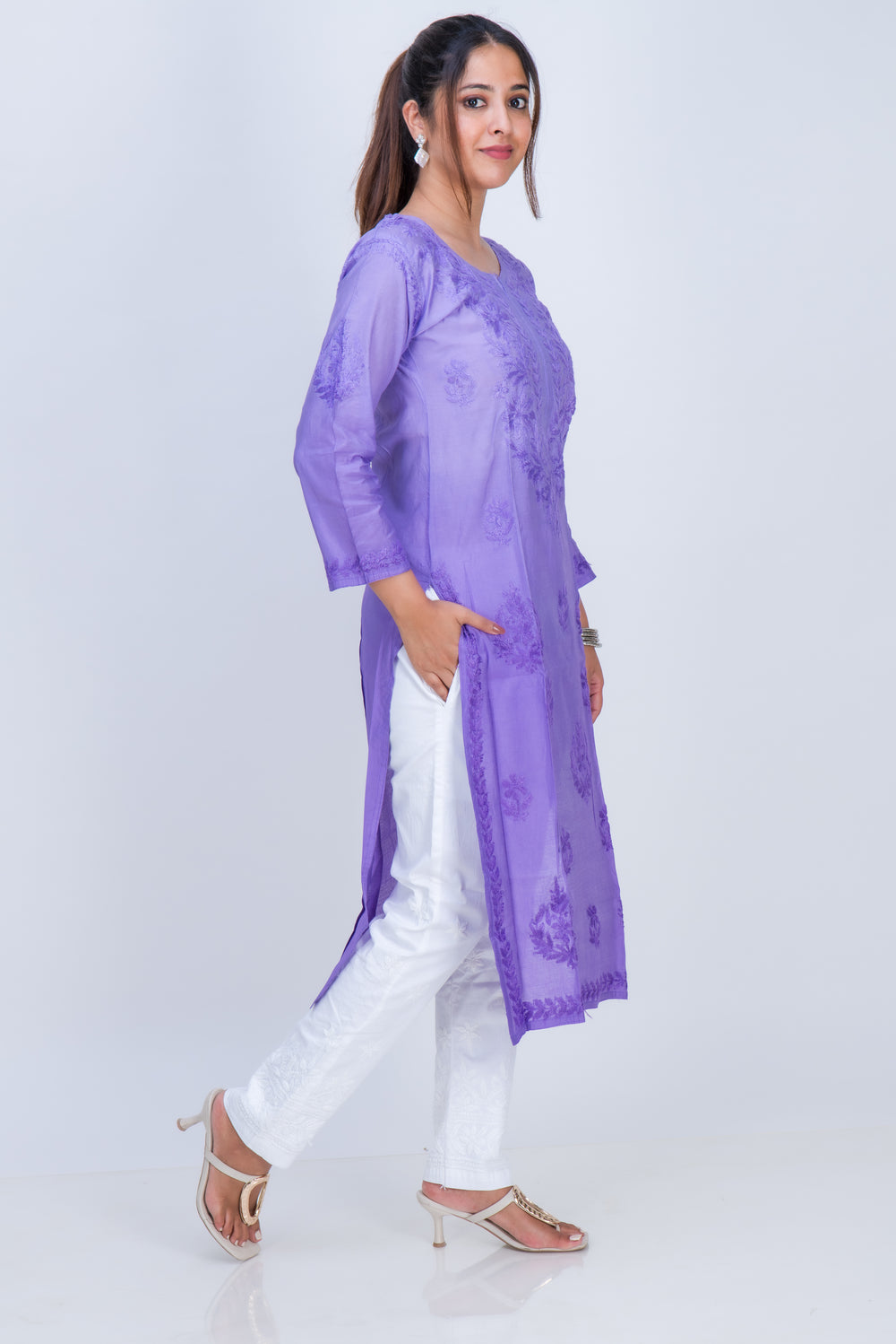 CHANDERI LONG KURTA OMBRE