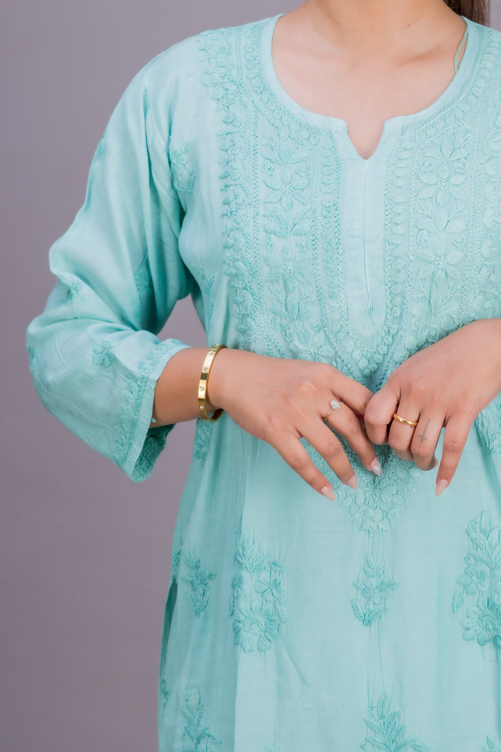 CHANDERI LONG KURTA