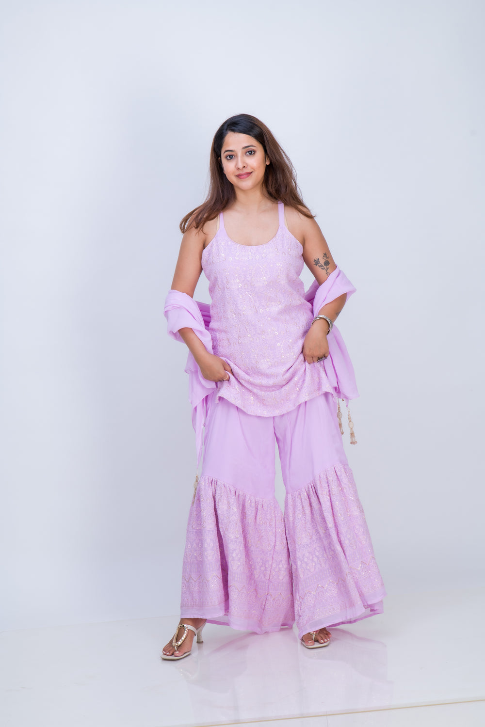 HEAVY SHARARA NOODLE STRAP SET