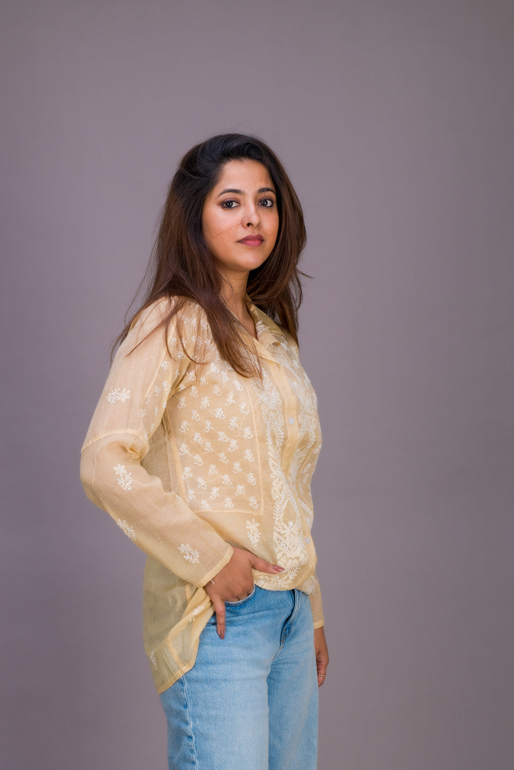 TISSUE COLLARED SHIRT