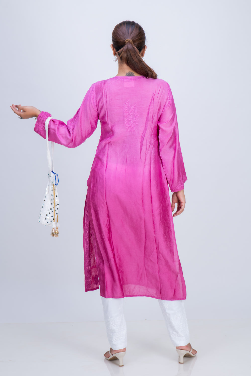 CHANDERI LONG KURTA OMBRE