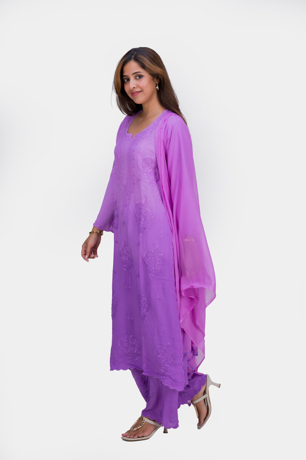 REYON KURTA SET (WITH DUPATTA OMBRE)