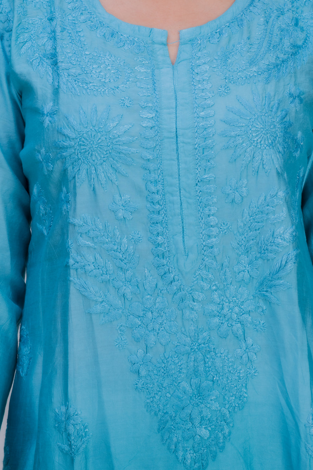 CHANDERI LONG KURTA (OMBRE)