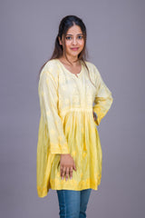 SHORT TOP FLOCK STYLE OMBRE