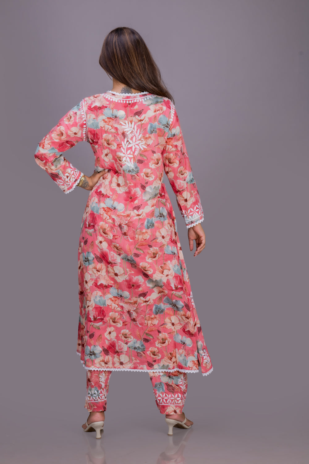 A-LINE ANGARKHA SET (FLORAL)