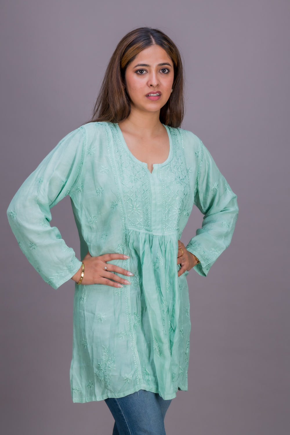 MUSLIN SHORT GATHERED STYLE