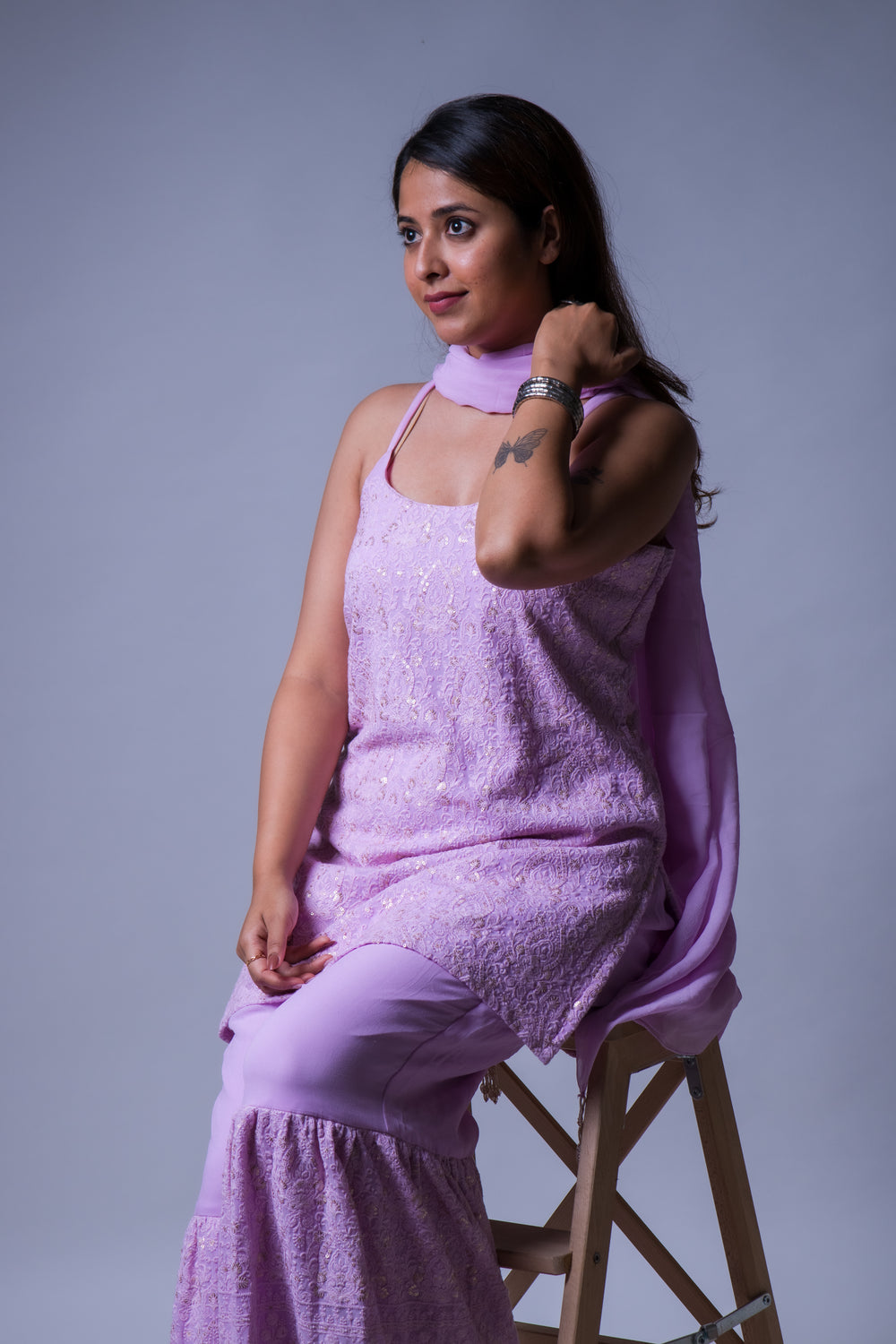 HEAVY SHARARA NOODLE STRAP SET