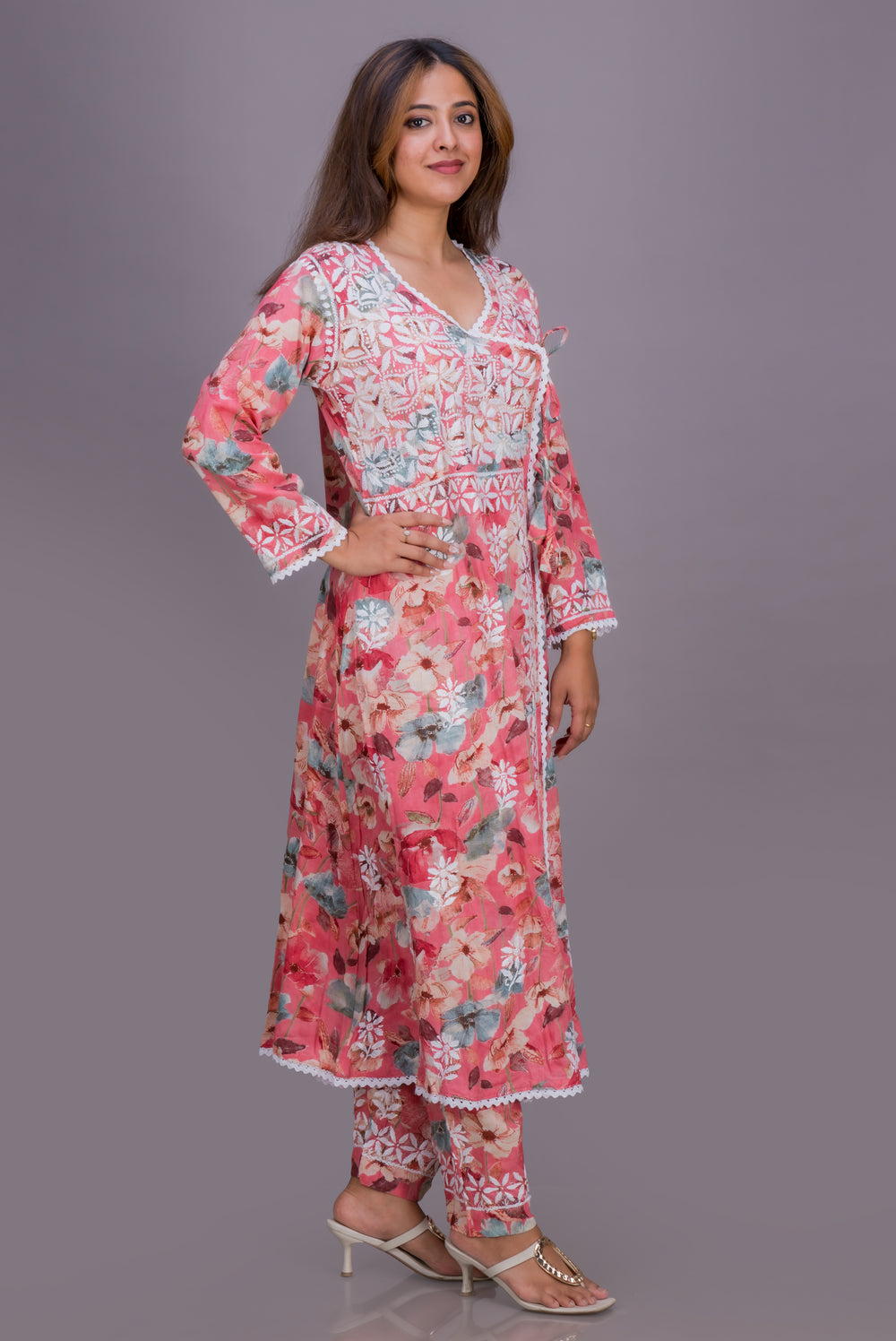 A-LINE ANGARKHA SET (FLORAL)