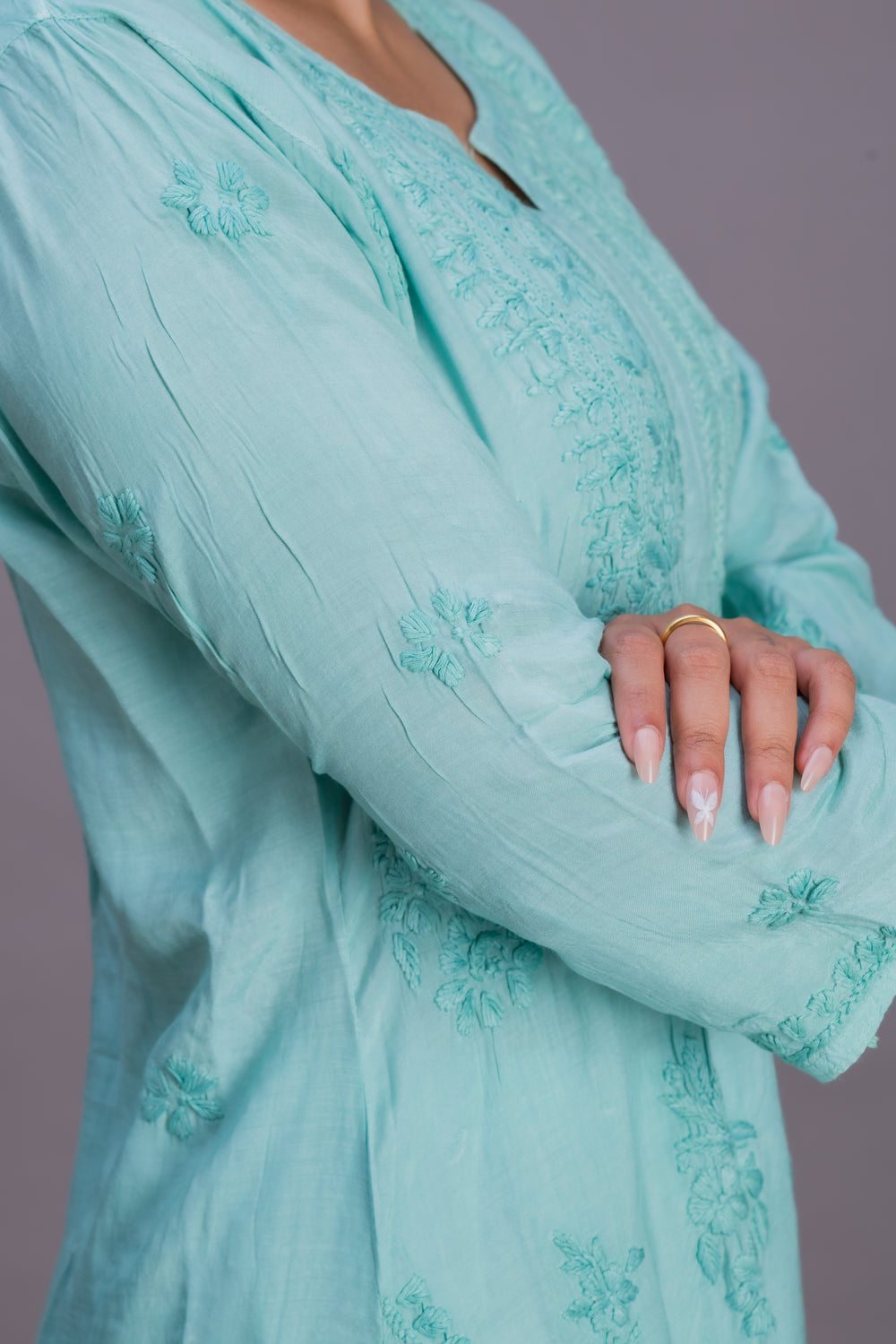 CHANDERI LONG KURTA
