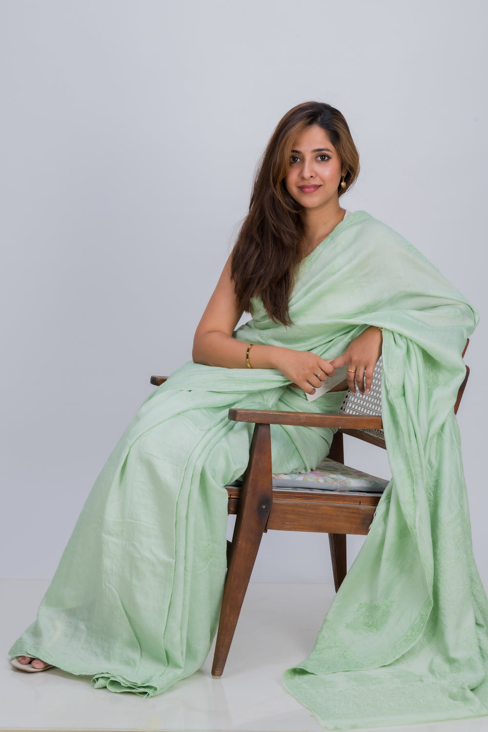 MUL CHANDERI SAREE (SAME THREAD)