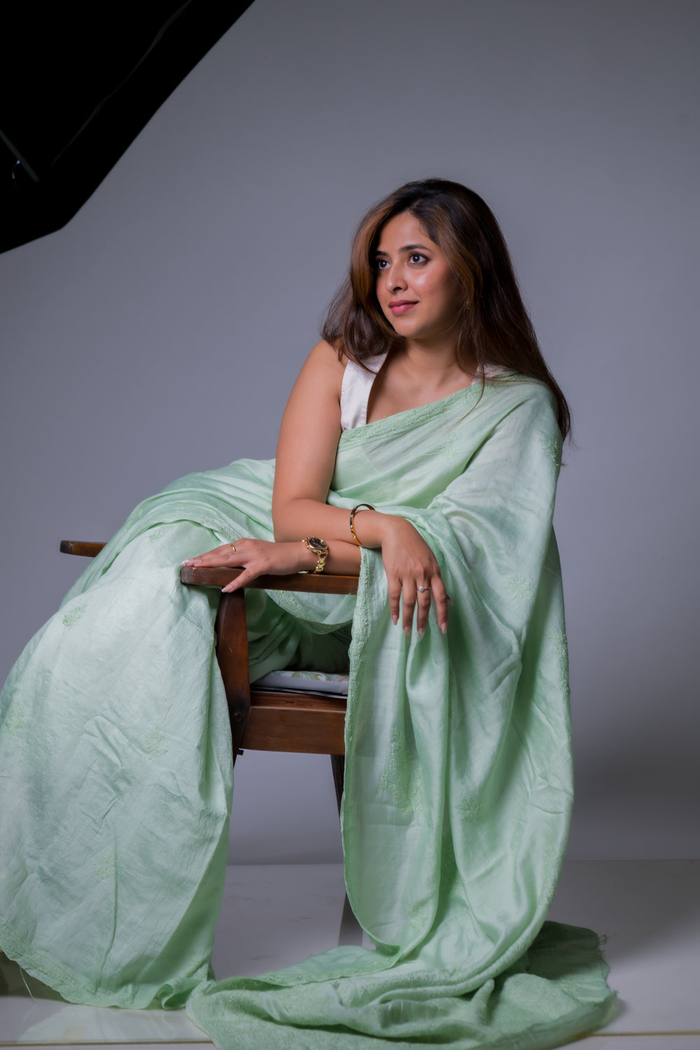 MUL CHANDERI SAREE (SAME THREAD)