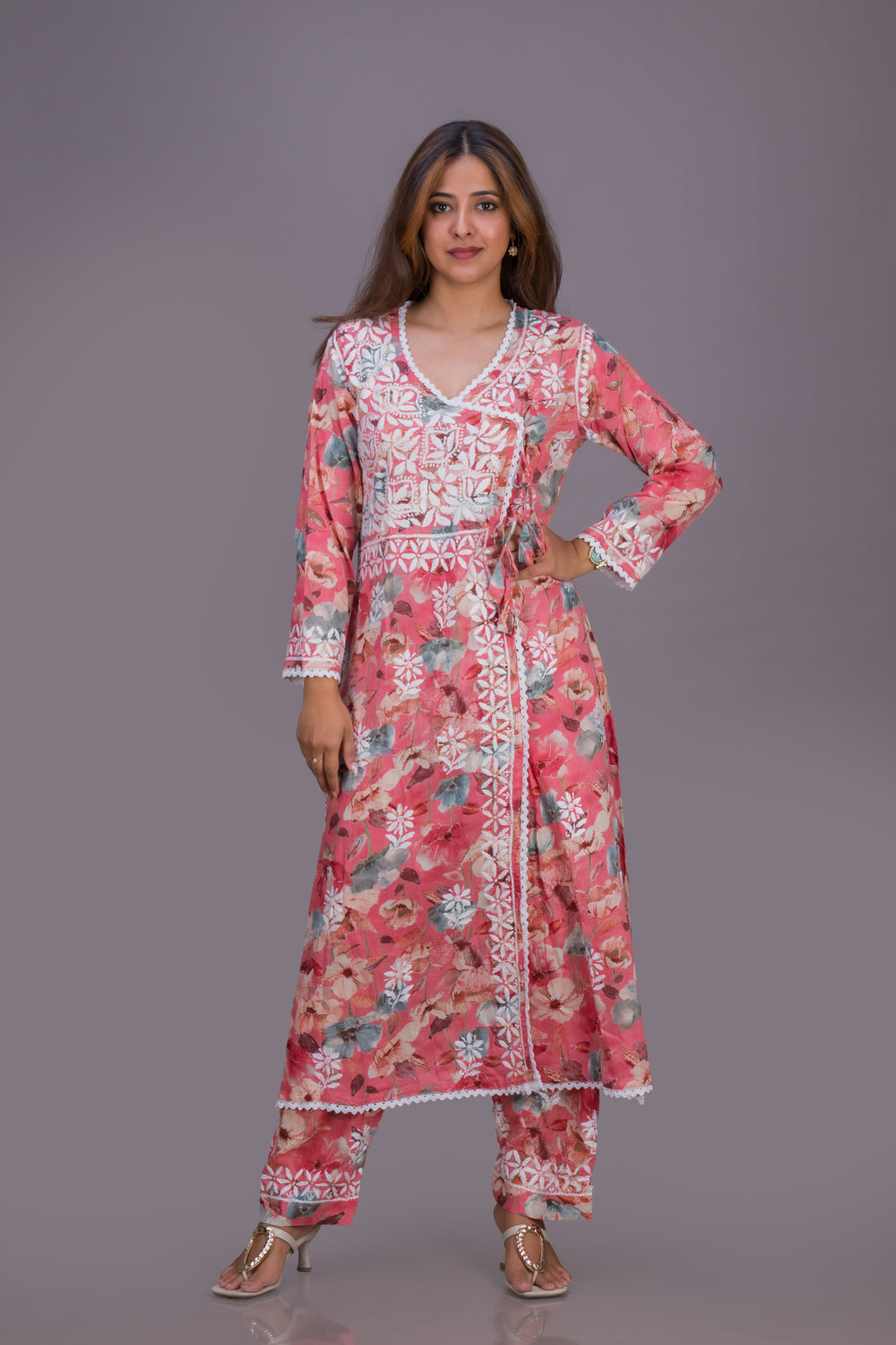 A-LINE ANGARKHA SET (FLORAL)