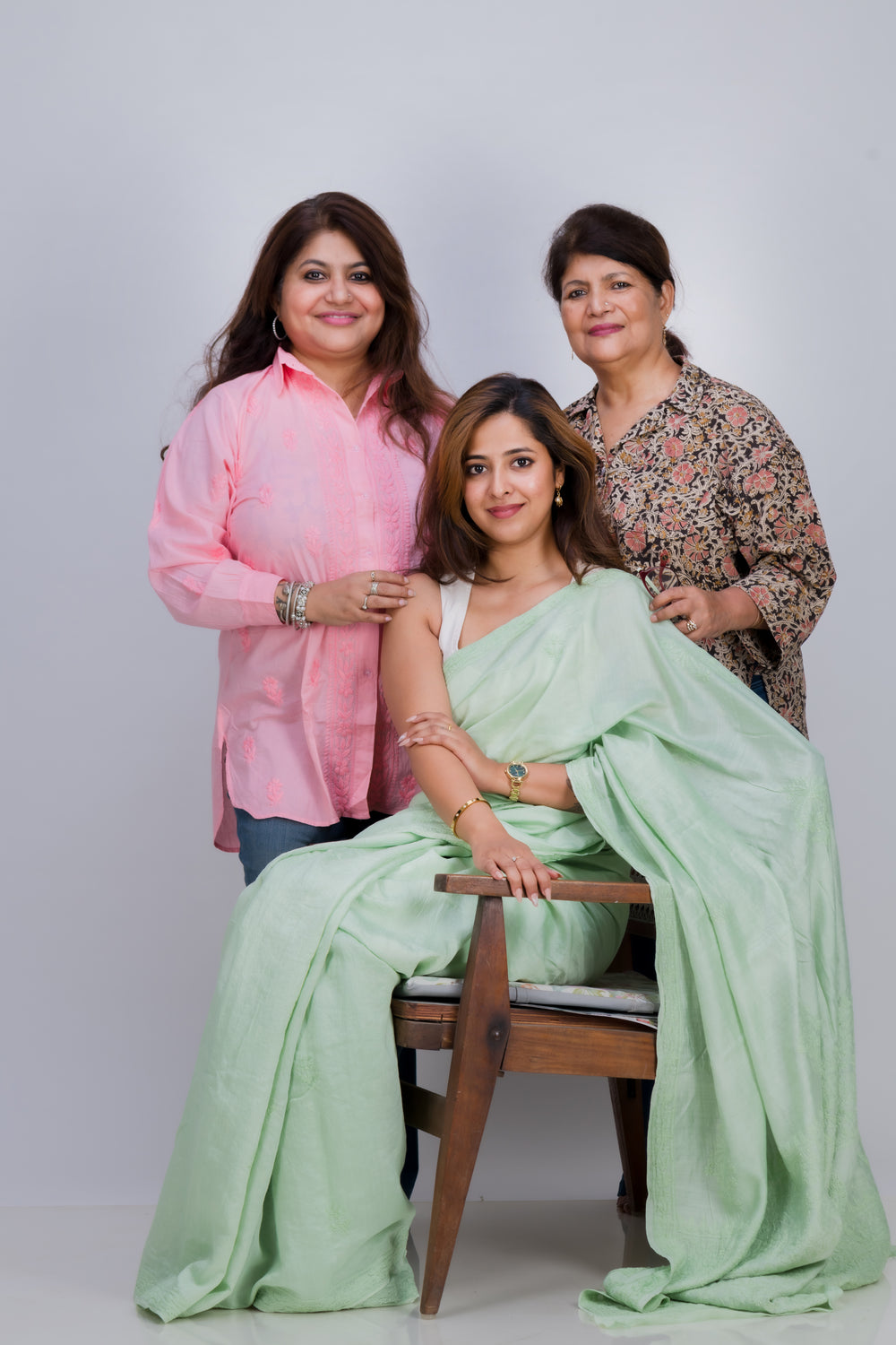 COTTONCHIKANKARI COLLAR SHIRT (FULL SLEEVES)