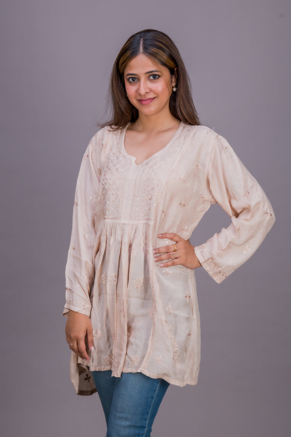 MUSLIN SHORT GATHERED STYLE