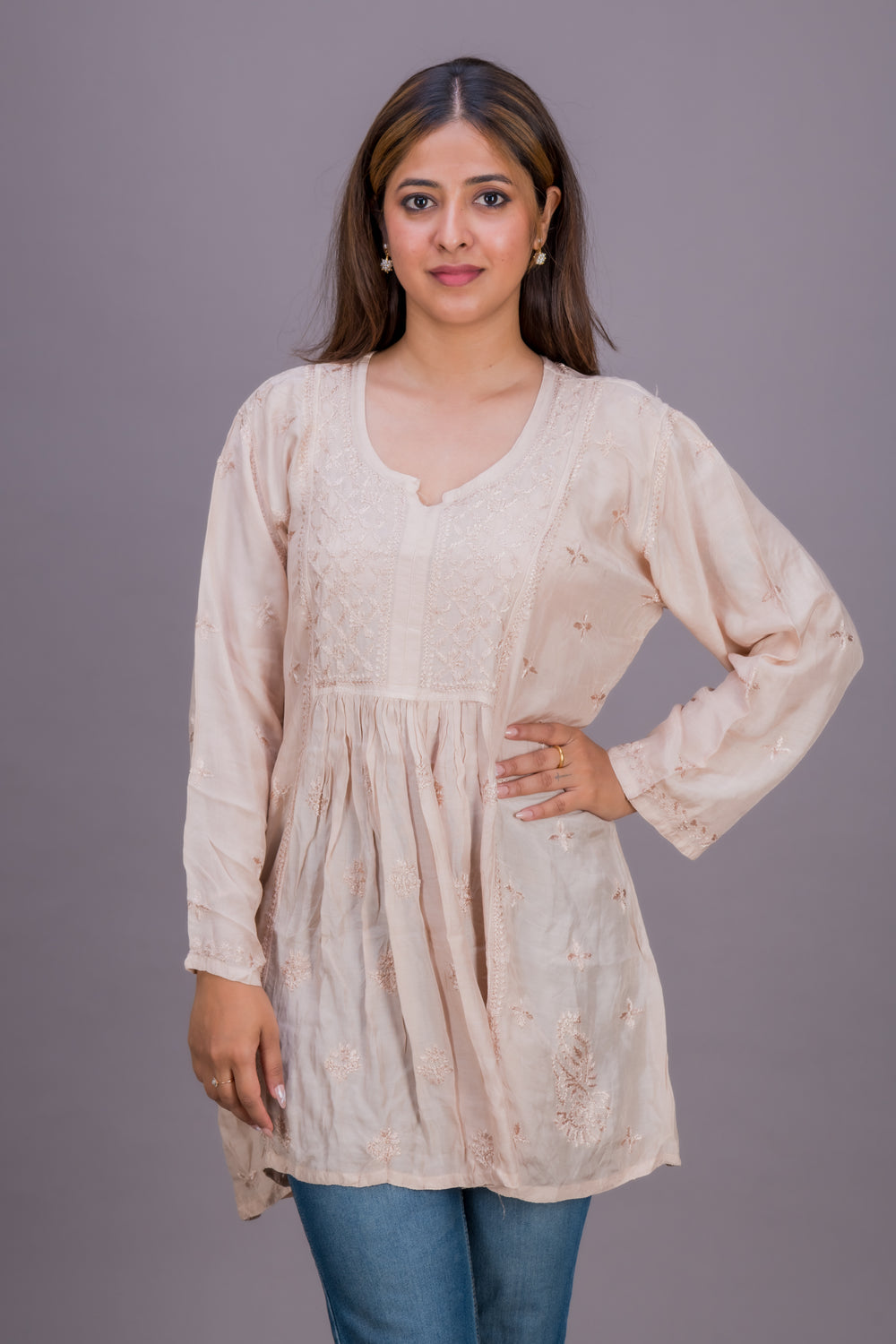 MUSLIN SHORT GATHERED STYLE