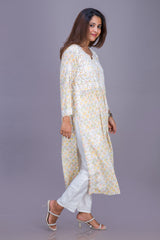 PRINTED LONG GATHERED