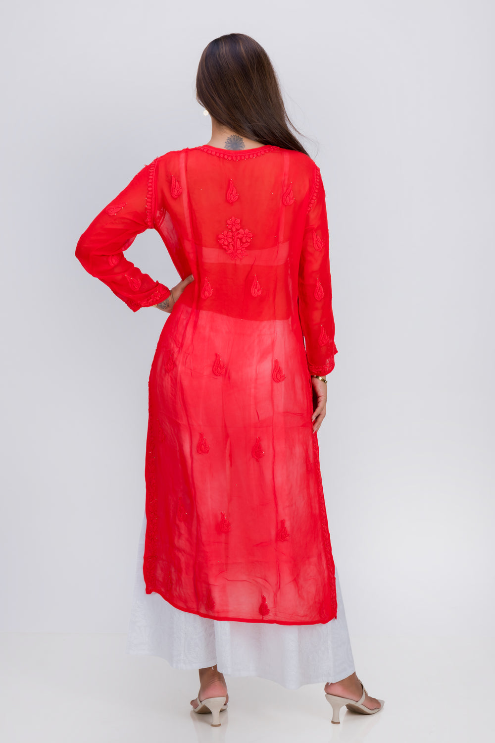 GEORGETTE LONG KURTA (MUKAISH)