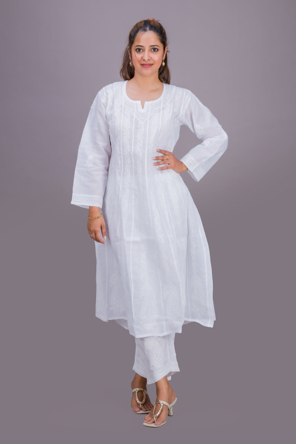 WHITE KALIDAAR LONG