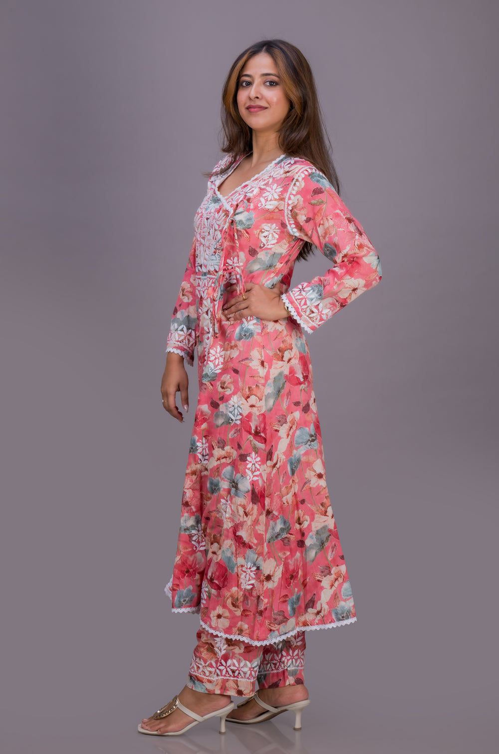 A-LINE ANGARKHA SET (FLORAL)