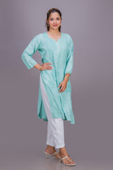 CHANDERI LONG KURTA