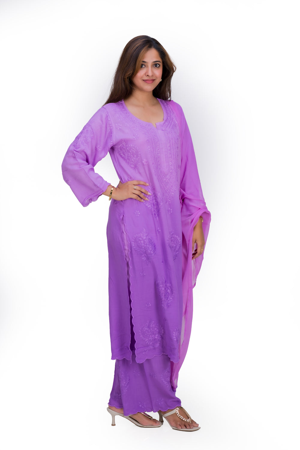 REYON KURTA SET (WITH DUPATTA OMBRE)