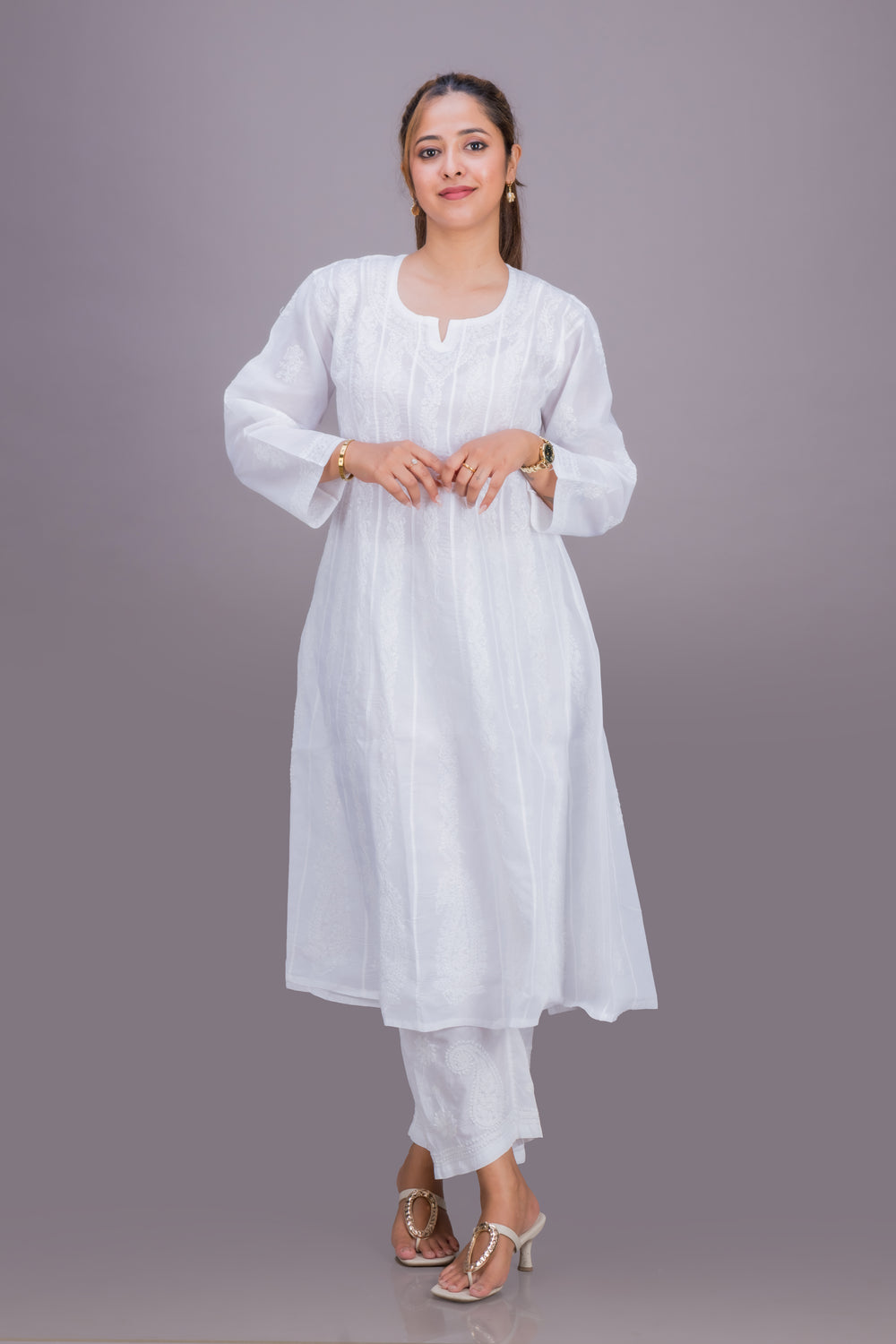 WHITE KALIDAAR LONG