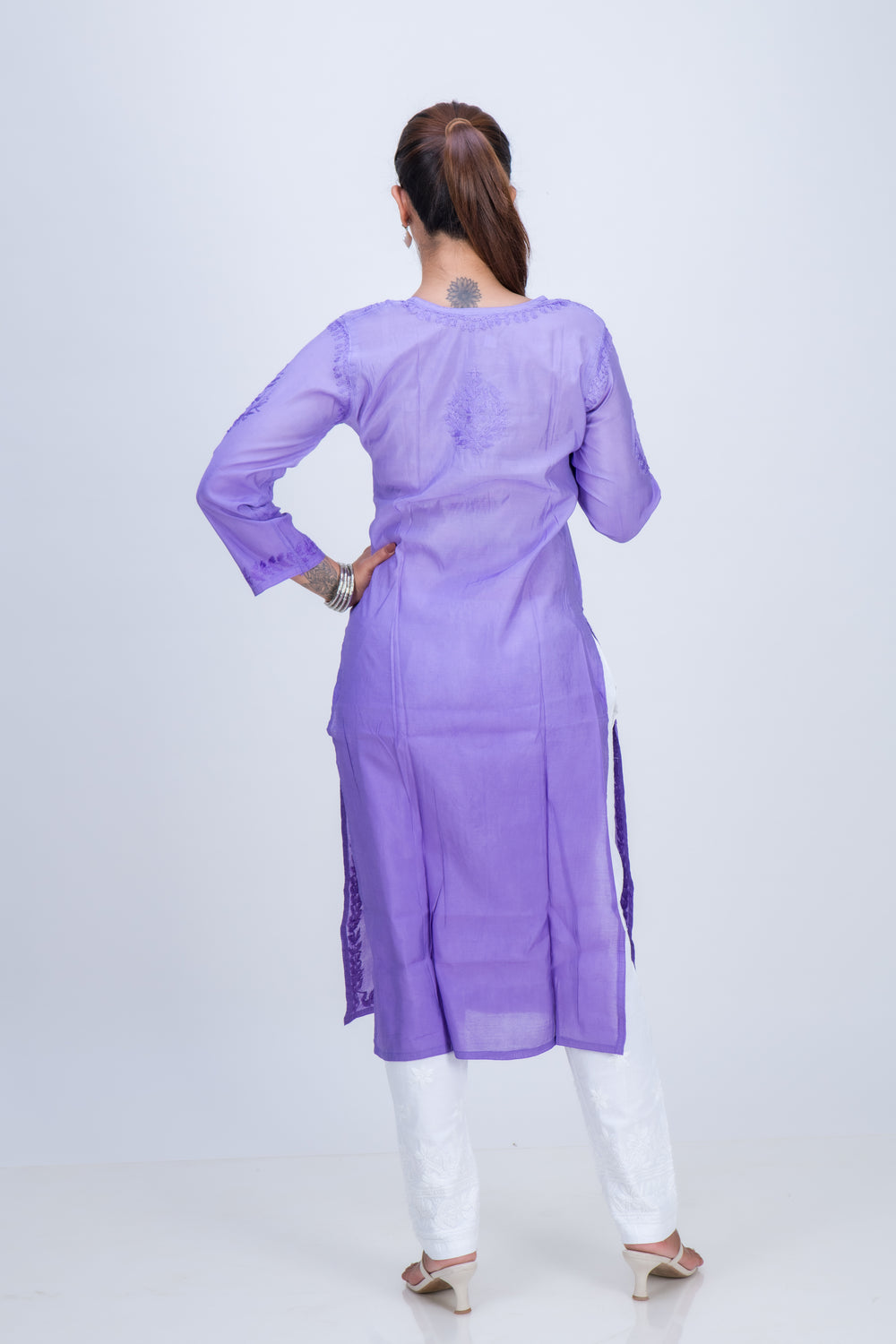 CHANDERI LONG KURTA OMBRE