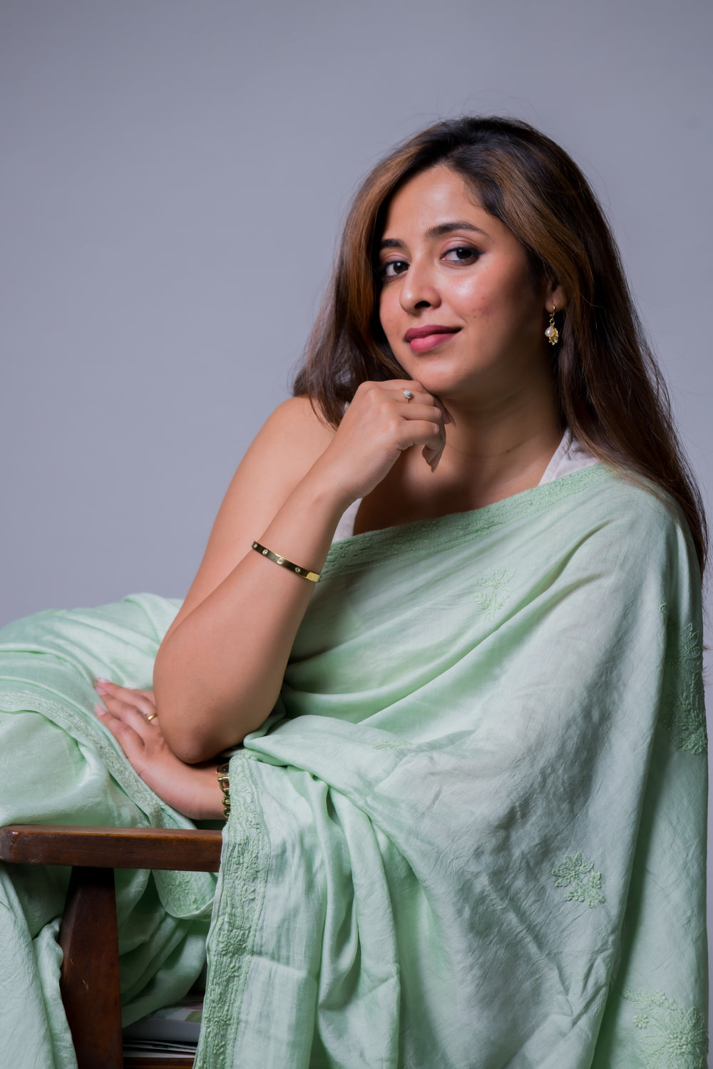 MUL CHANDERI SAREE (SAME THREAD)