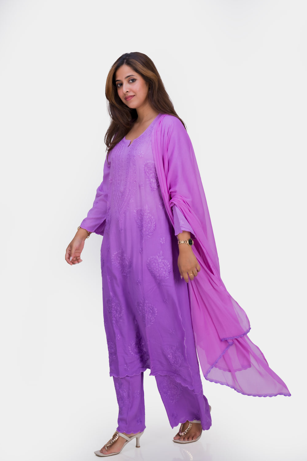 REYON KURTA SET (WITH DUPATTA OMBRE)