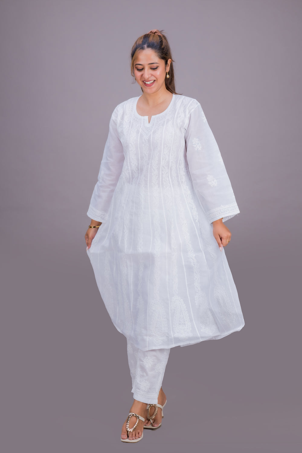 WHITE KALIDAAR LONG